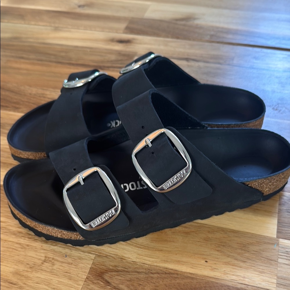 Birkenstock Arizona Black Sandals Big Buckle